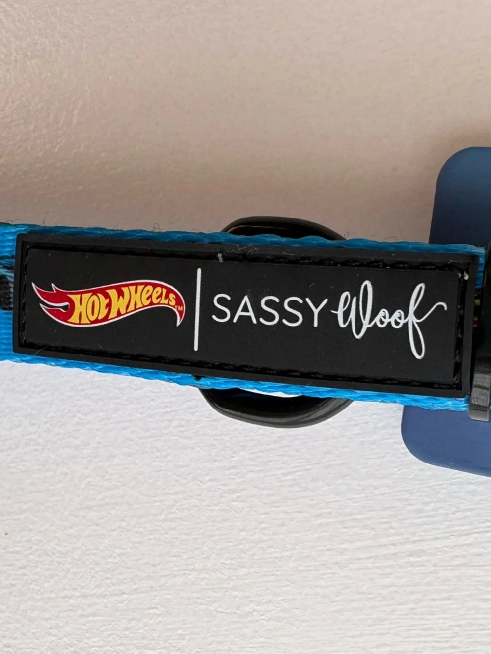 Sassy Woof Hot Wheels Blue Fabric Dog Leash